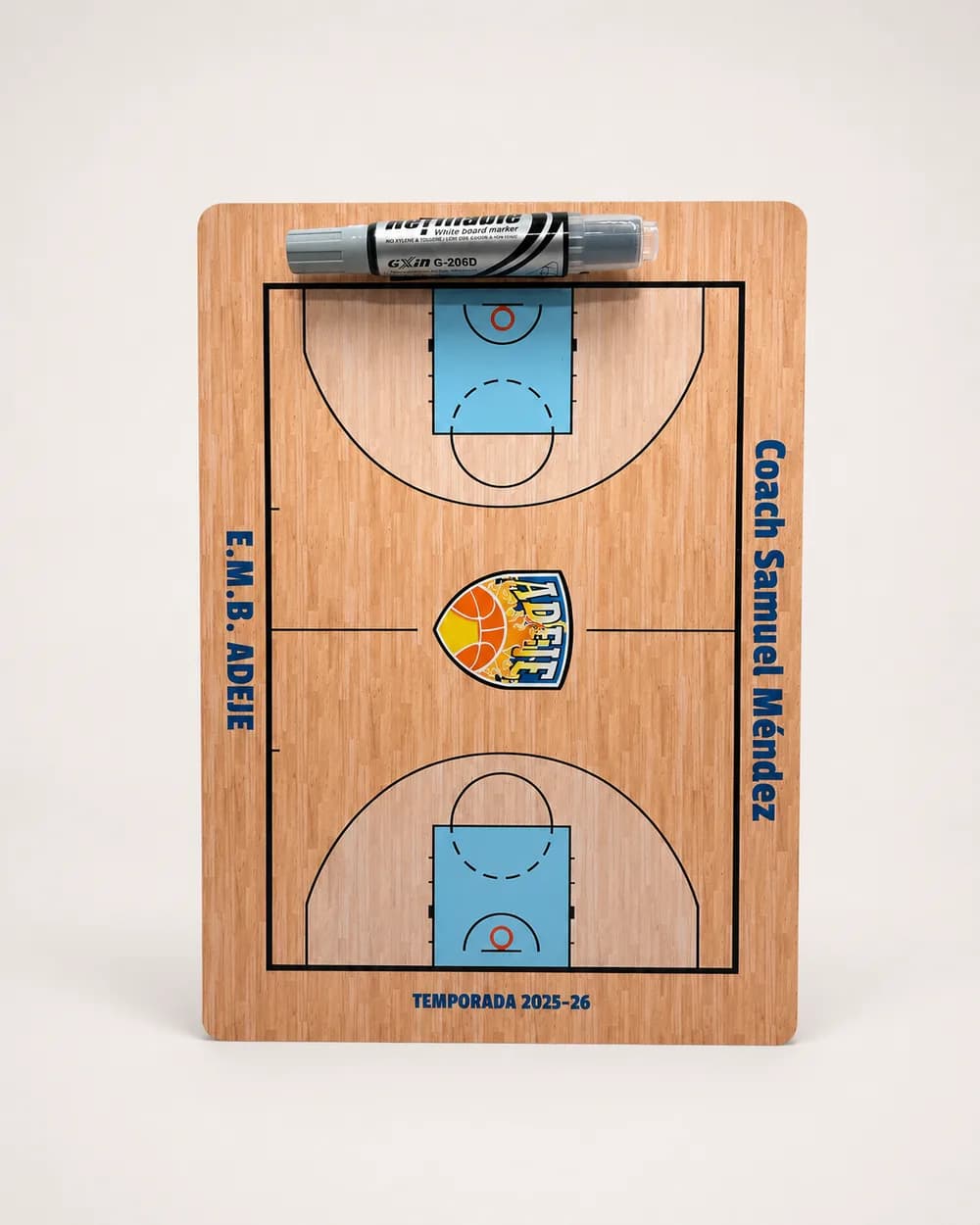 Gepersonaliseerd coachbord van een team