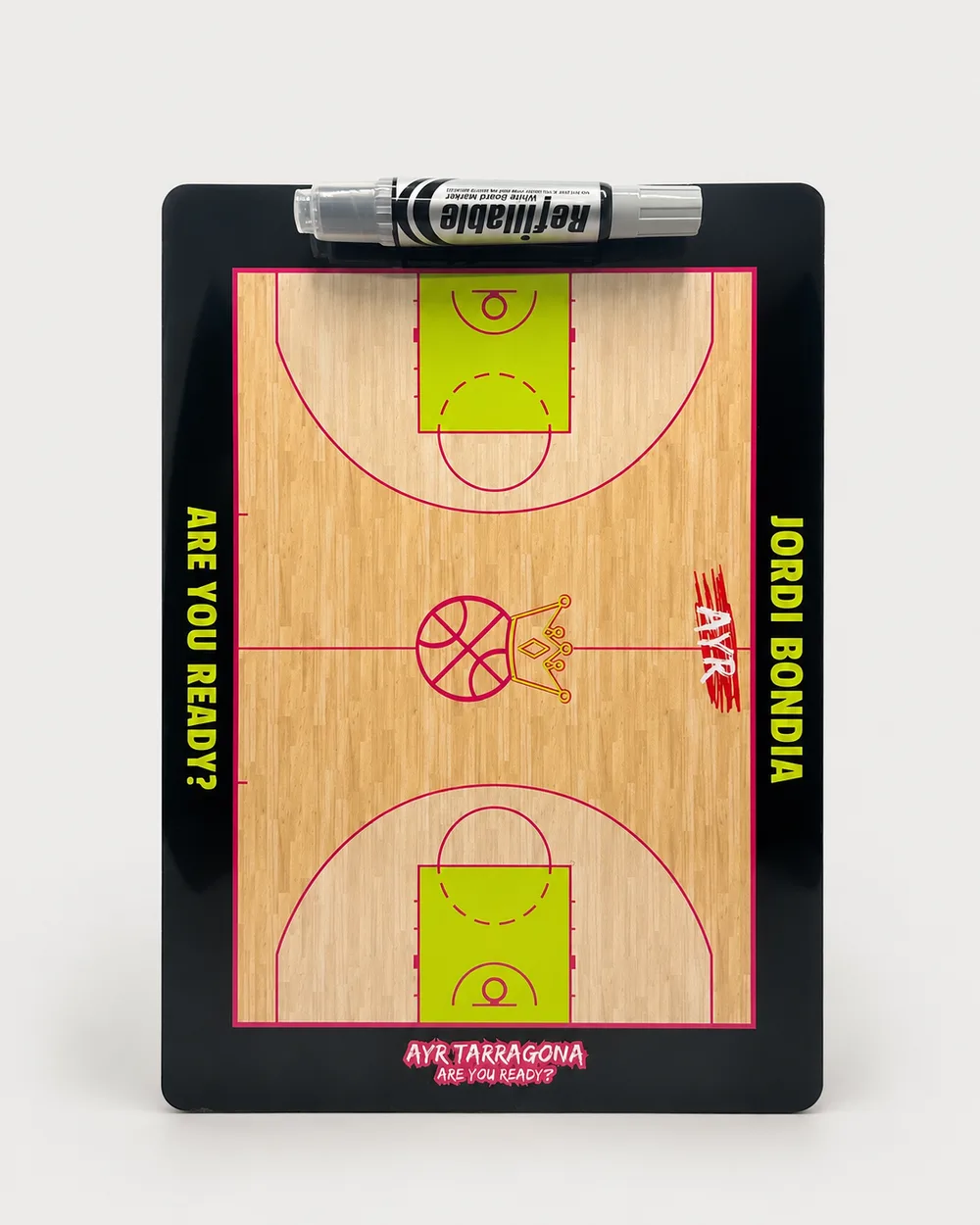 Gepersonaliseerd coachbord van een team