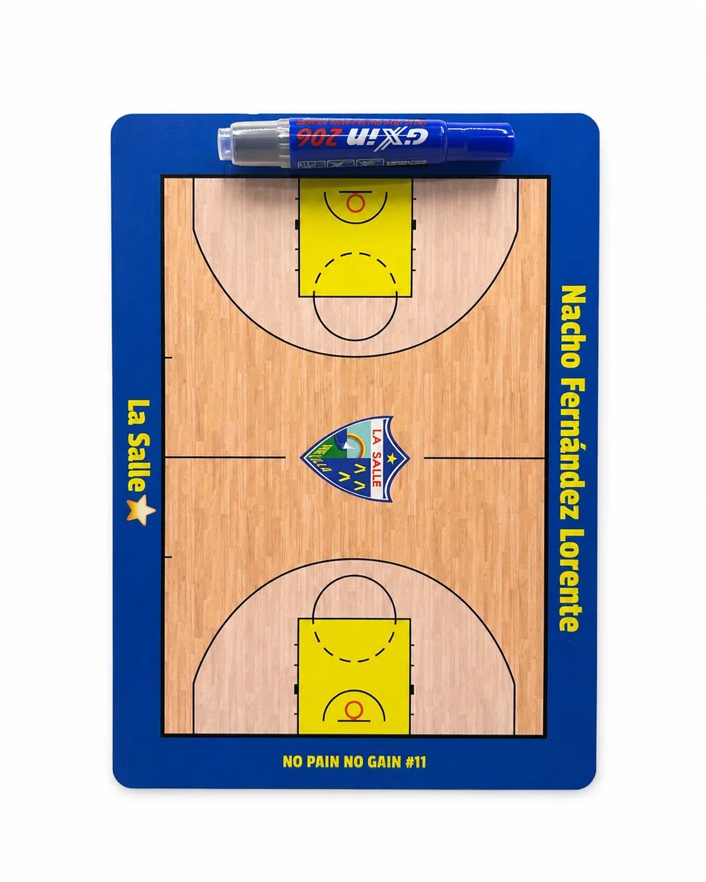 Gepersonaliseerd coachbord van een team